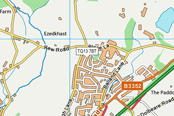 TQ13 7BT map - OS VectorMap District (Ordnance Survey) TQ13 7BT map - OS VectorMap District (Ordnance Survey)