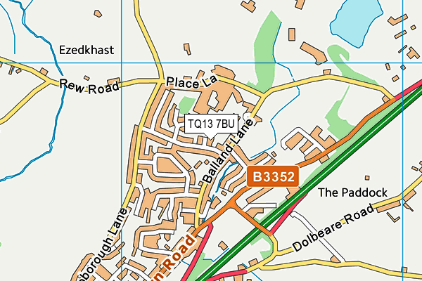TQ13 7BU map - OS VectorMap District (Ordnance Survey) TQ13 7BU map - OS VectorMap District (Ordnance Survey)