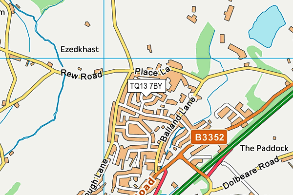 TQ13 7BY map - OS VectorMap District (Ordnance Survey) TQ13 7BY map - OS VectorMap District (Ordnance Survey)