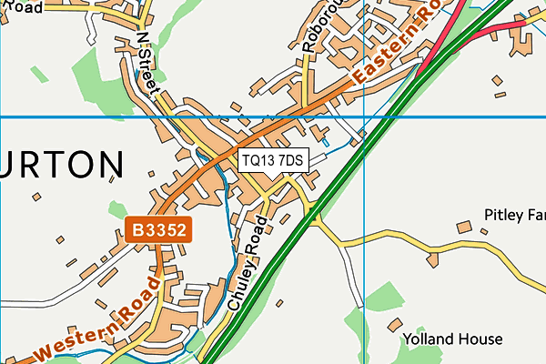 TQ13 7DS map - OS VectorMap District (Ordnance Survey) TQ13 7DS map - OS VectorMap District (Ordnance Survey)