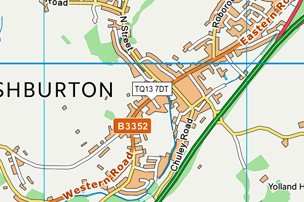 TQ13 7DT map - OS VectorMap District (Ordnance Survey) TQ13 7DT map - OS VectorMap District (Ordnance Survey)