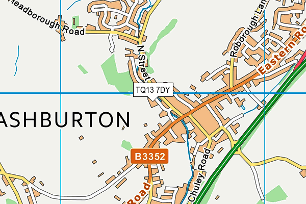 TQ13 7DY map - OS VectorMap District (Ordnance Survey) TQ13 7DY map - OS VectorMap District (Ordnance Survey)