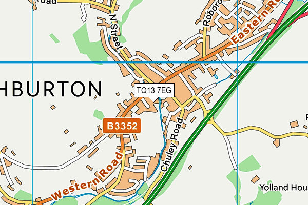 TQ13 7EG map - OS VectorMap District (Ordnance Survey) TQ13 7EG map - OS VectorMap District (Ordnance Survey)