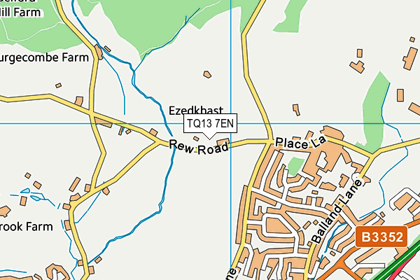 TQ13 7EN map - OS VectorMap District (Ordnance Survey)