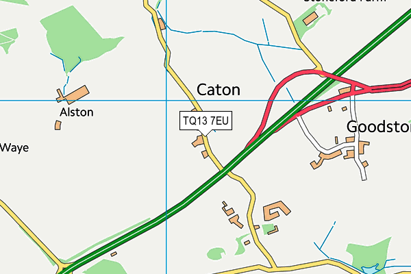 TQ13 7EU map - OS VectorMap District (Ordnance Survey)