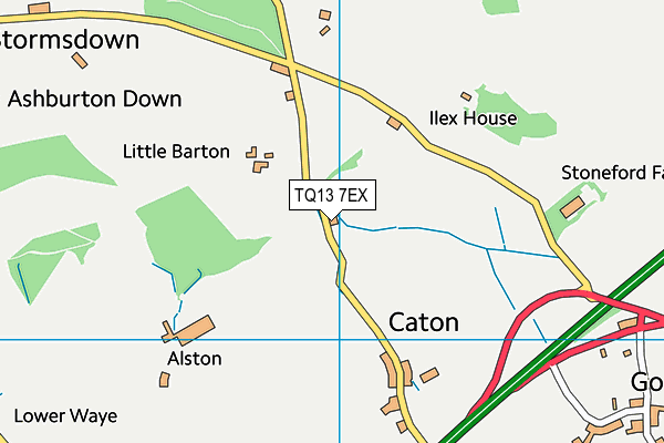 TQ13 7EX map - OS VectorMap District (Ordnance Survey) TQ13 7EX map - OS VectorMap District (Ordnance Survey)