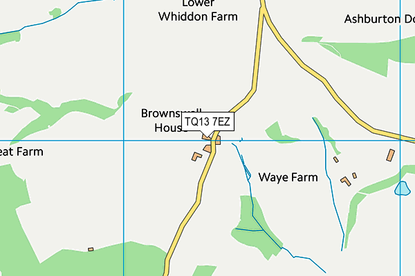TQ13 7EZ map - OS VectorMap District (Ordnance Survey) TQ13 7EZ map - OS VectorMap District (Ordnance Survey)