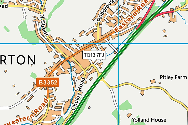 TQ13 7FJ map - OS VectorMap District (Ordnance Survey) TQ13 7FJ map - OS VectorMap District (Ordnance Survey)