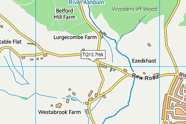 TQ13 7HA map - OS VectorMap District (Ordnance Survey) TQ13 7HA map - OS VectorMap District (Ordnance Survey)