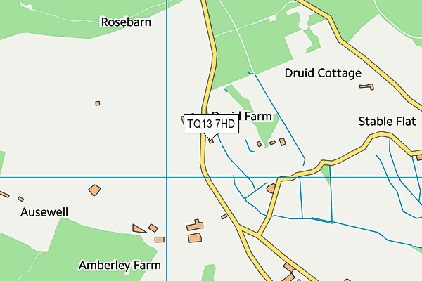 TQ13 7HD map - OS VectorMap District (Ordnance Survey) TQ13 7HD map - OS VectorMap District (Ordnance Survey)