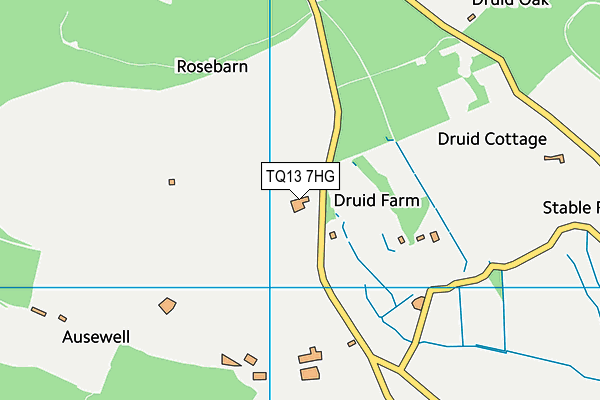 TQ13 7HG map - OS VectorMap District (Ordnance Survey)