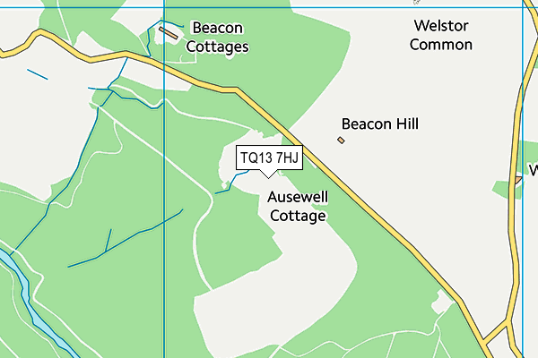 TQ13 7HJ map - OS VectorMap District (Ordnance Survey) TQ13 7HJ map - OS VectorMap District (Ordnance Survey)