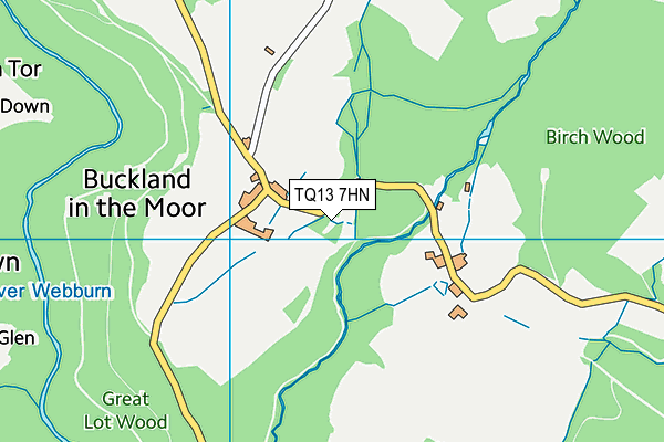 TQ13 7HN map - OS VectorMap District (Ordnance Survey) TQ13 7HN map - OS VectorMap District (Ordnance Survey)
