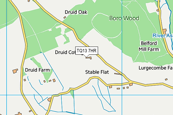 TQ13 7HR map - OS VectorMap District (Ordnance Survey) TQ13 7HR map - OS VectorMap District (Ordnance Survey)
