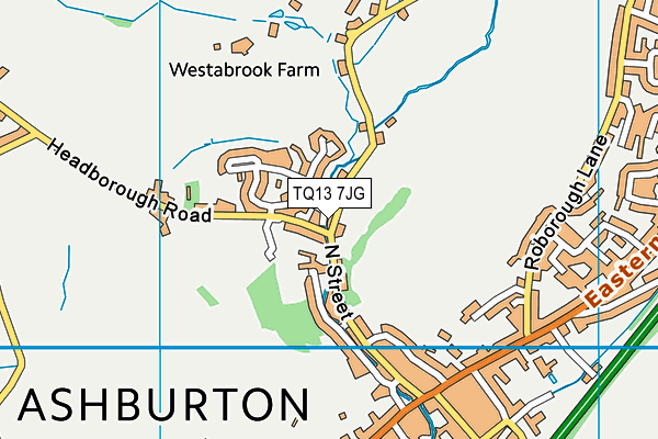 TQ13 7JG map - OS VectorMap District (Ordnance Survey) TQ13 7JG map - OS VectorMap District (Ordnance Survey)