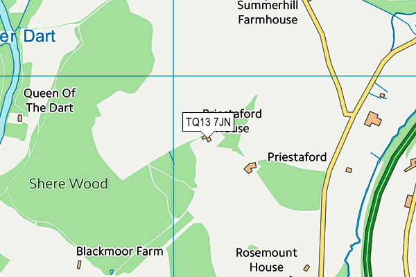 TQ13 7JN map - OS VectorMap District (Ordnance Survey) TQ13 7JN map - OS VectorMap District (Ordnance Survey)