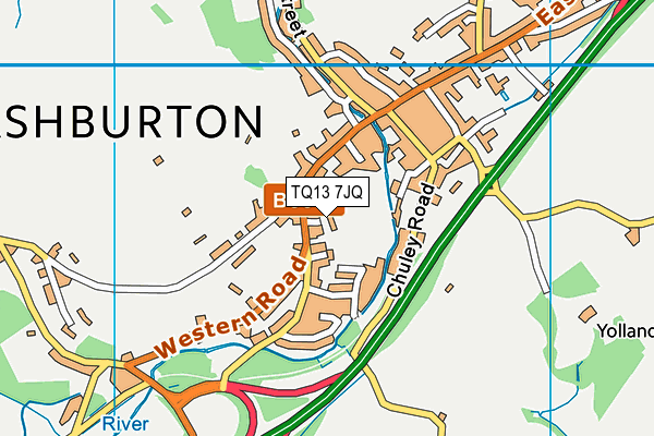 TQ13 7JQ map - OS VectorMap District (Ordnance Survey)