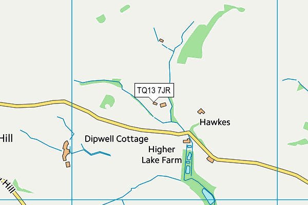 TQ13 7JR map - OS VectorMap District (Ordnance Survey)
