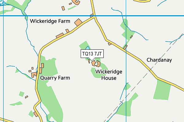 TQ13 7JT map - OS VectorMap District (Ordnance Survey) TQ13 7JT map - OS VectorMap District (Ordnance Survey)