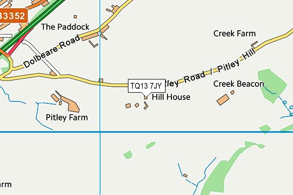 TQ13 7JY map - OS VectorMap District (Ordnance Survey)