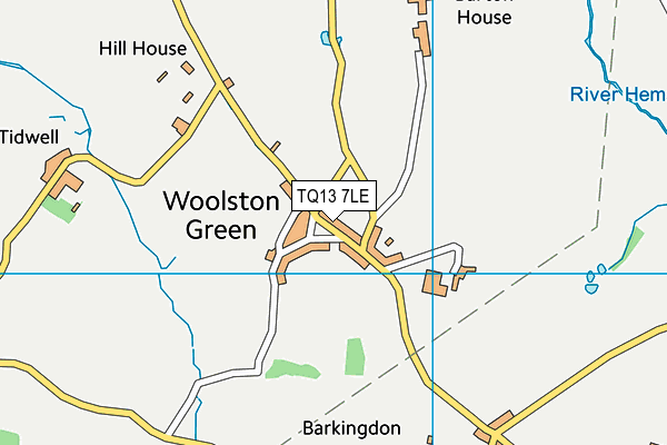 TQ13 7LE map - OS VectorMap District (Ordnance Survey) TQ13 7LE map - OS VectorMap District (Ordnance Survey)