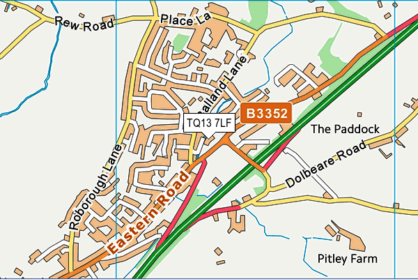 TQ13 7LF map - OS VectorMap District (Ordnance Survey)