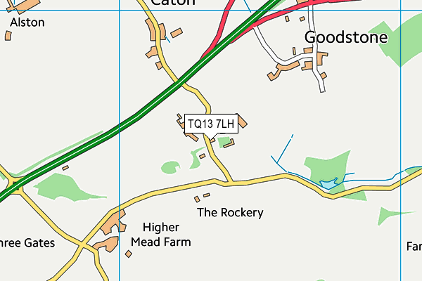 TQ13 7LH map - OS VectorMap District (Ordnance Survey)