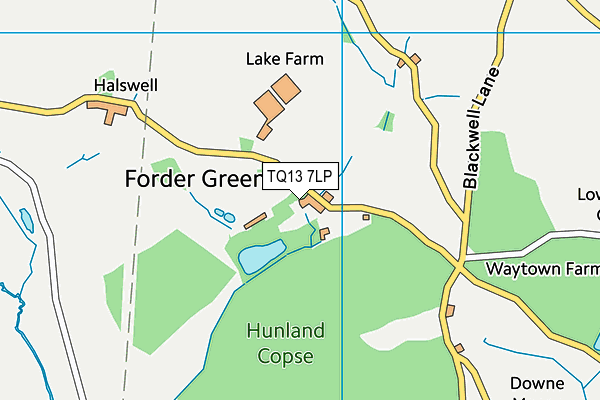 TQ13 7LP map - OS VectorMap District (Ordnance Survey) TQ13 7LP map - OS VectorMap District (Ordnance Survey)