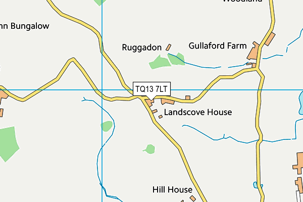 TQ13 7LT map - OS VectorMap District (Ordnance Survey) TQ13 7LT map - OS VectorMap District (Ordnance Survey)