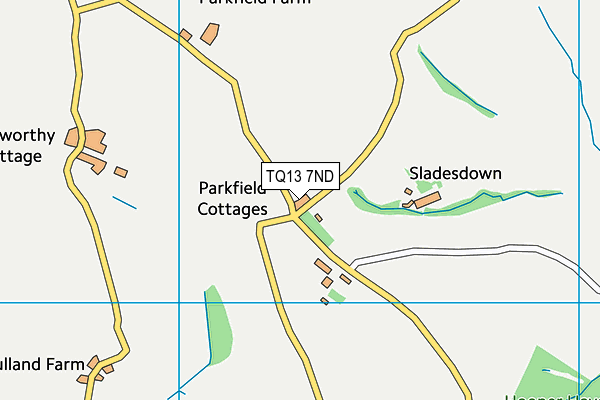 TQ13 7ND map - OS VectorMap District (Ordnance Survey) TQ13 7ND map - OS VectorMap District (Ordnance Survey)