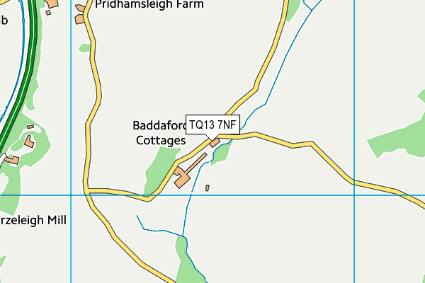 TQ13 7NF map - OS VectorMap District (Ordnance Survey) TQ13 7NF map - OS VectorMap District (Ordnance Survey)