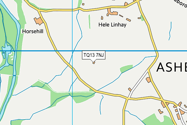 TQ13 7NJ map - OS VectorMap District (Ordnance Survey) TQ13 7NJ map - OS VectorMap District (Ordnance Survey)