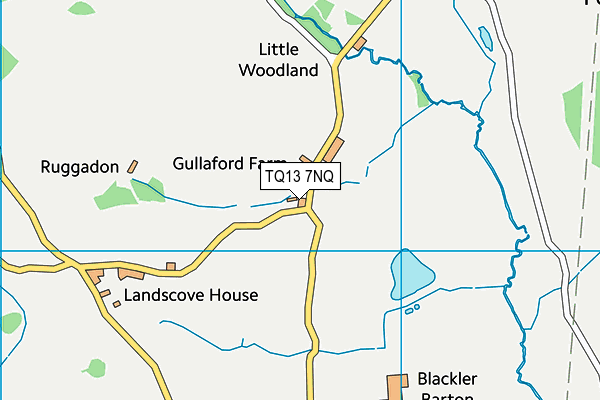 TQ13 7NQ map - OS VectorMap District (Ordnance Survey) TQ13 7NQ map - OS VectorMap District (Ordnance Survey)