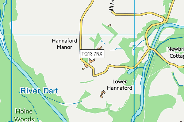 TQ13 7NX map - OS VectorMap District (Ordnance Survey)