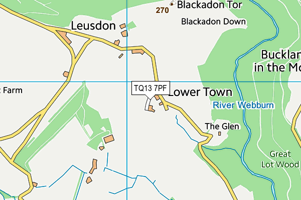 TQ13 7PF map - OS VectorMap District (Ordnance Survey) TQ13 7PF map - OS VectorMap District (Ordnance Survey)