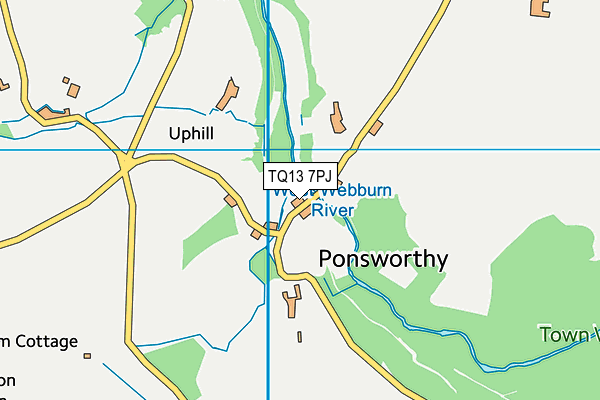 TQ13 7PJ map - OS VectorMap District (Ordnance Survey) TQ13 7PJ map - OS VectorMap District (Ordnance Survey)