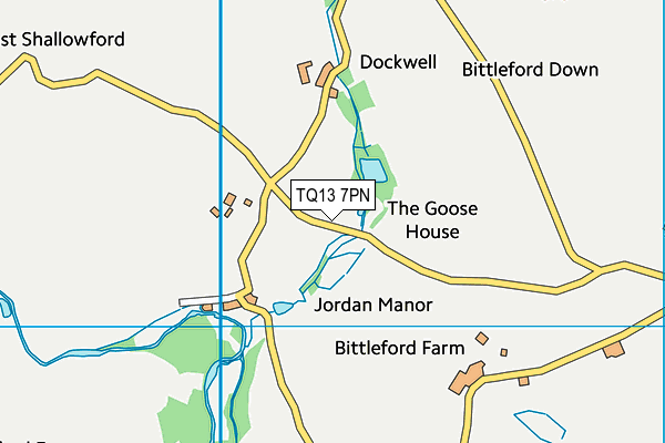 TQ13 7PN map - OS VectorMap District (Ordnance Survey) TQ13 7PN map - OS VectorMap District (Ordnance Survey)