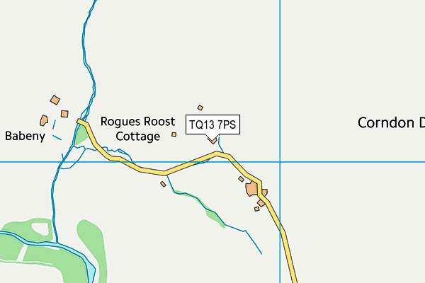 TQ13 7PS map - OS VectorMap District (Ordnance Survey) TQ13 7PS map - OS VectorMap District (Ordnance Survey)
