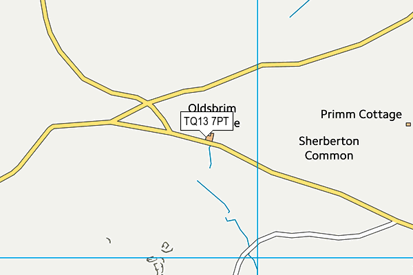 TQ13 7PT map - OS VectorMap District (Ordnance Survey) TQ13 7PT map - OS VectorMap District (Ordnance Survey)