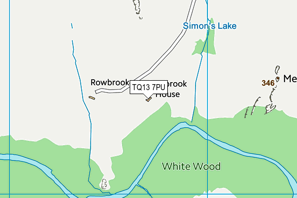 TQ13 7PU map - OS VectorMap District (Ordnance Survey)