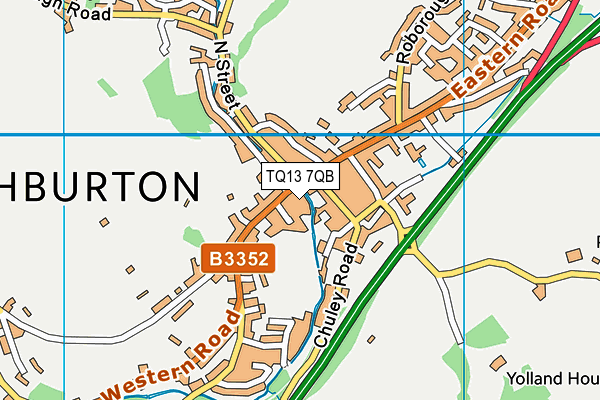 TQ13 7QB map - OS VectorMap District (Ordnance Survey) TQ13 7QB map - OS VectorMap District (Ordnance Survey)