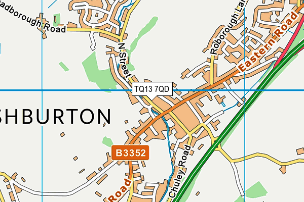 TQ13 7QD map - OS VectorMap District (Ordnance Survey) TQ13 7QD map - OS VectorMap District (Ordnance Survey)