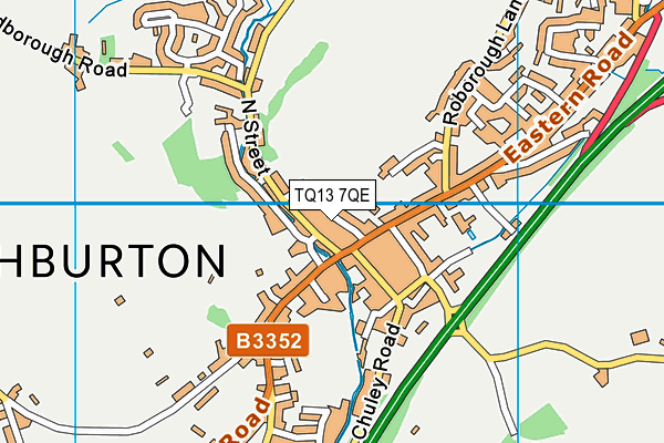 TQ13 7QE map - OS VectorMap District (Ordnance Survey) TQ13 7QE map - OS VectorMap District (Ordnance Survey)