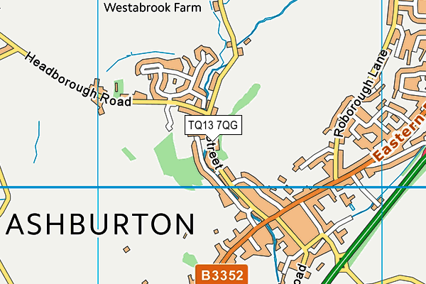 TQ13 7QG map - OS VectorMap District (Ordnance Survey) TQ13 7QG map - OS VectorMap District (Ordnance Survey)