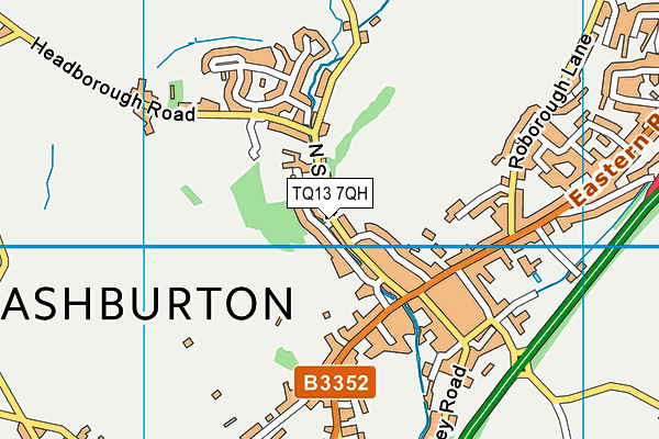 TQ13 7QH map - OS VectorMap District (Ordnance Survey)