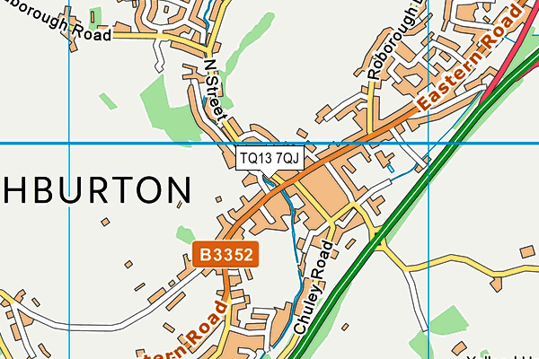 TQ13 7QJ map - OS VectorMap District (Ordnance Survey) TQ13 7QJ map - OS VectorMap District (Ordnance Survey)