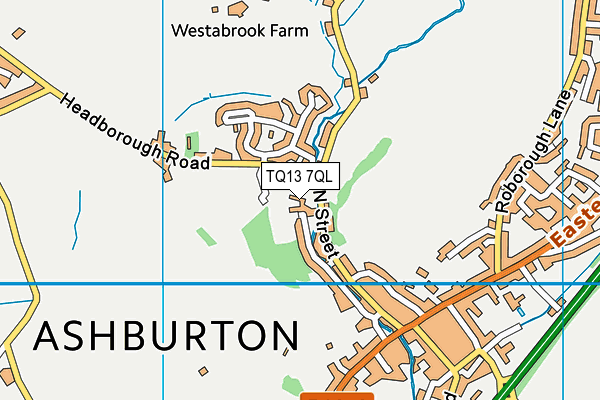 TQ13 7QL map - OS VectorMap District (Ordnance Survey) TQ13 7QL map - OS VectorMap District (Ordnance Survey)