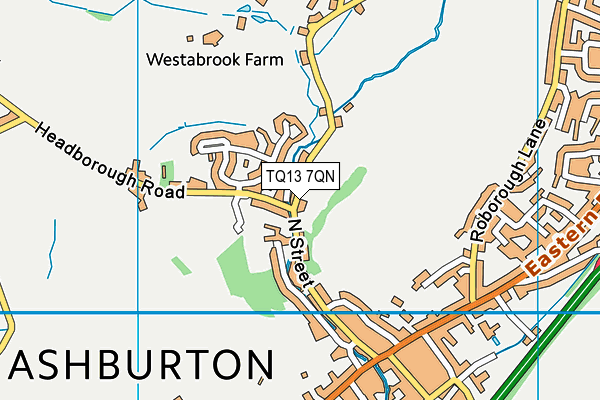 TQ13 7QN map - OS VectorMap District (Ordnance Survey) TQ13 7QN map - OS VectorMap District (Ordnance Survey)