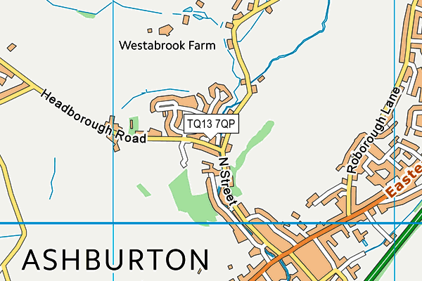TQ13 7QP map - OS VectorMap District (Ordnance Survey) TQ13 7QP map - OS VectorMap District (Ordnance Survey)