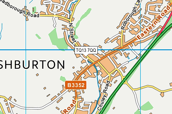 TQ13 7QQ map - OS VectorMap District (Ordnance Survey)